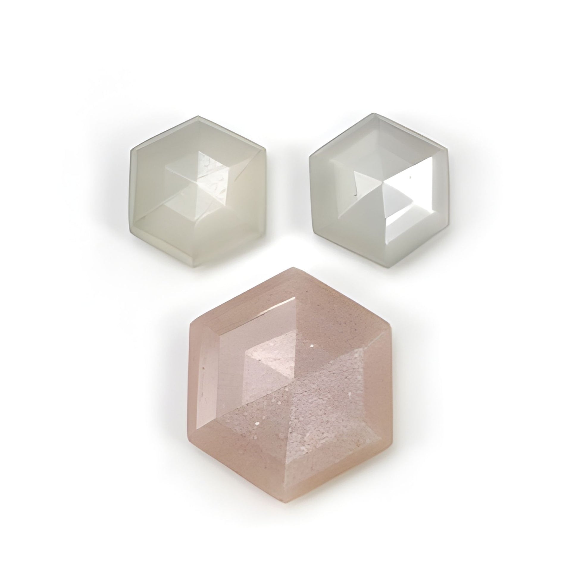 moonstone hexagon shape step cut