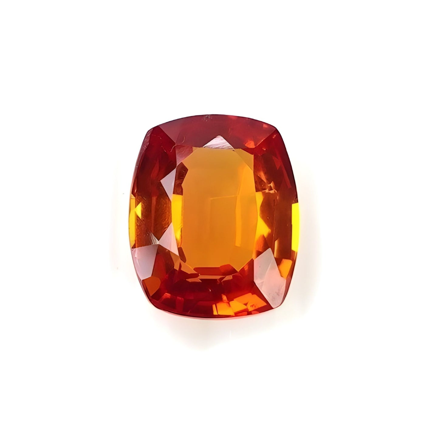 synthetic Corundum cushion shape faceted cut