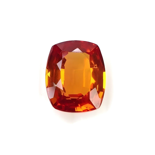 synthetic Corundum cushion shape faceted cut