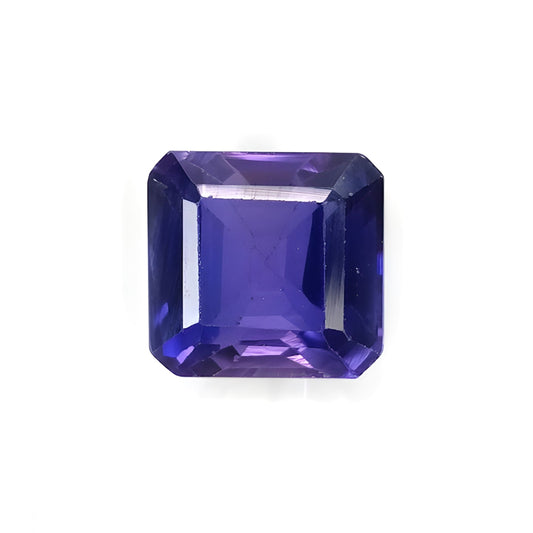 synthetic blue Corundum cushion shape faceted cut