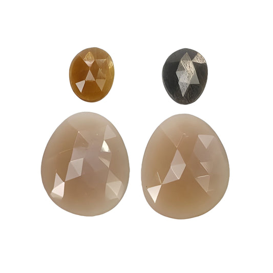 moonstone fancy shape rose cut