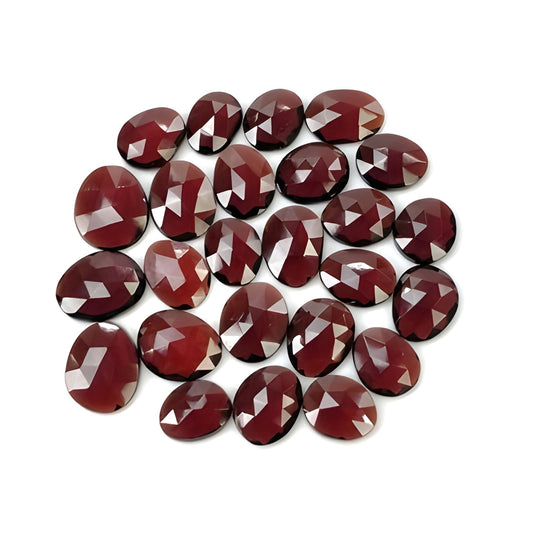 garnet egg shape rose cut