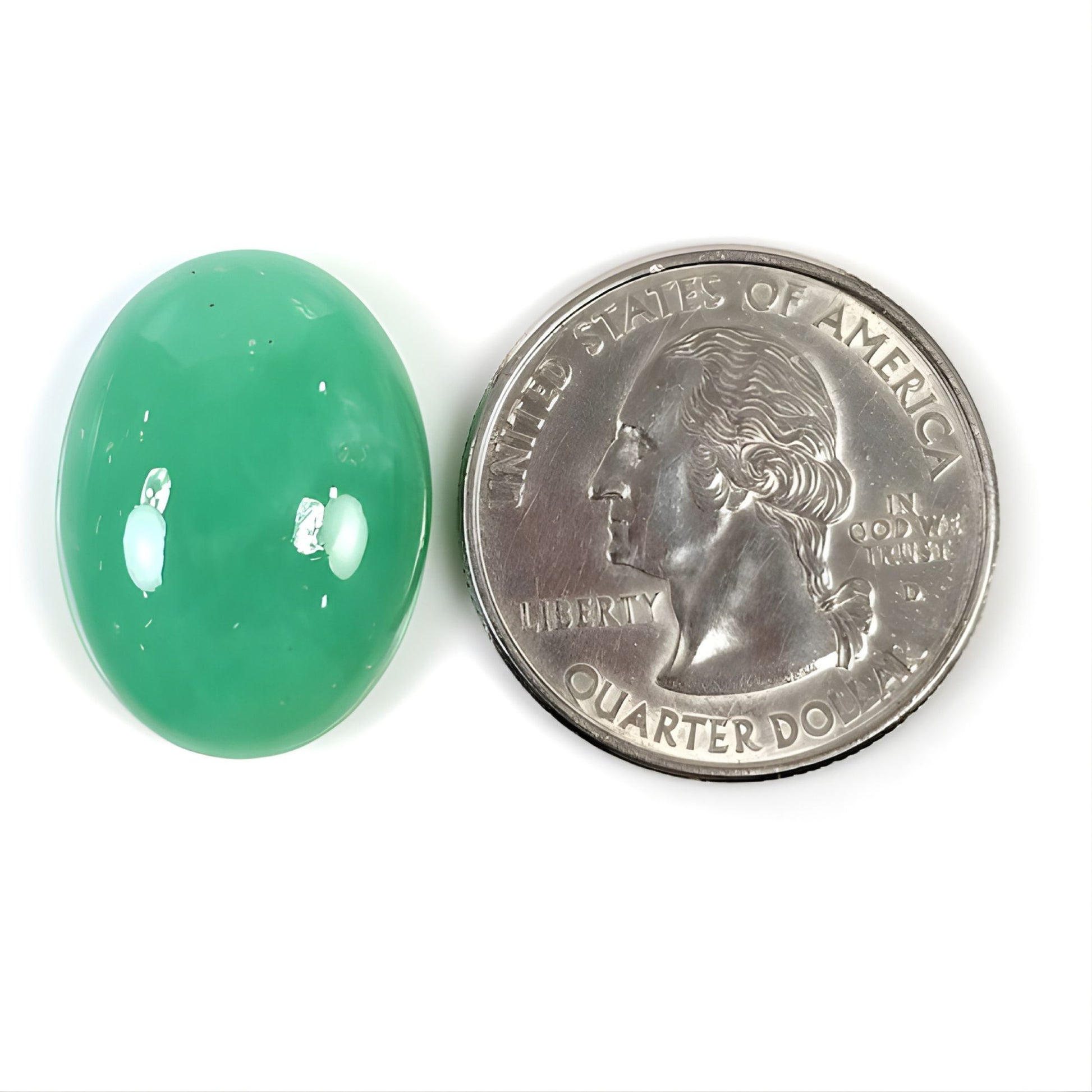 Piedra preciosa cabujón de crisoprasa