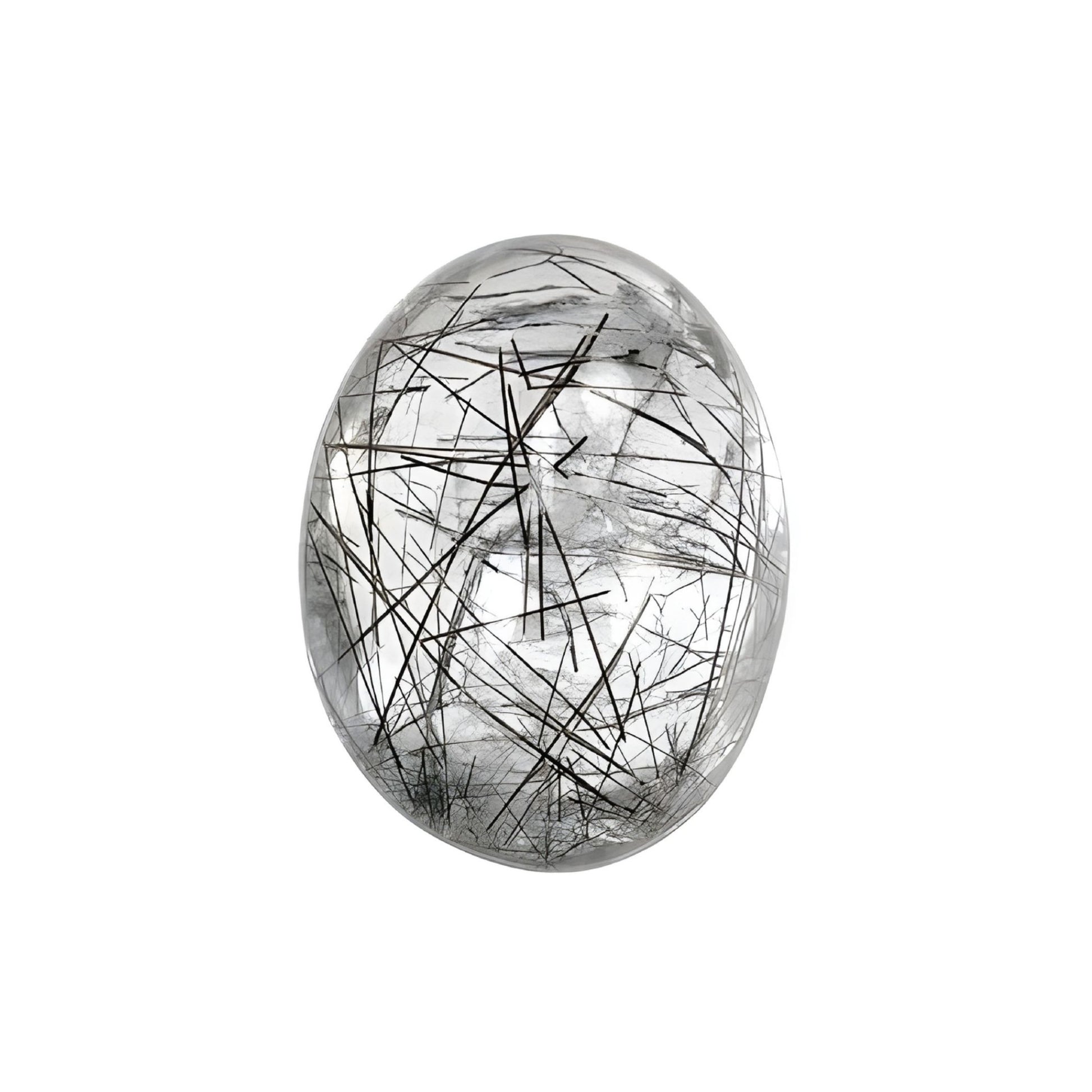 rutile quartz oval shape cabochon