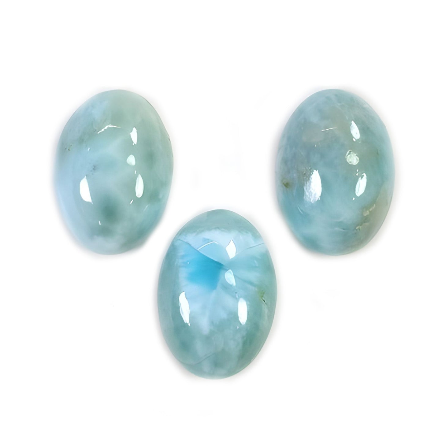 larimar oval shape cabochon