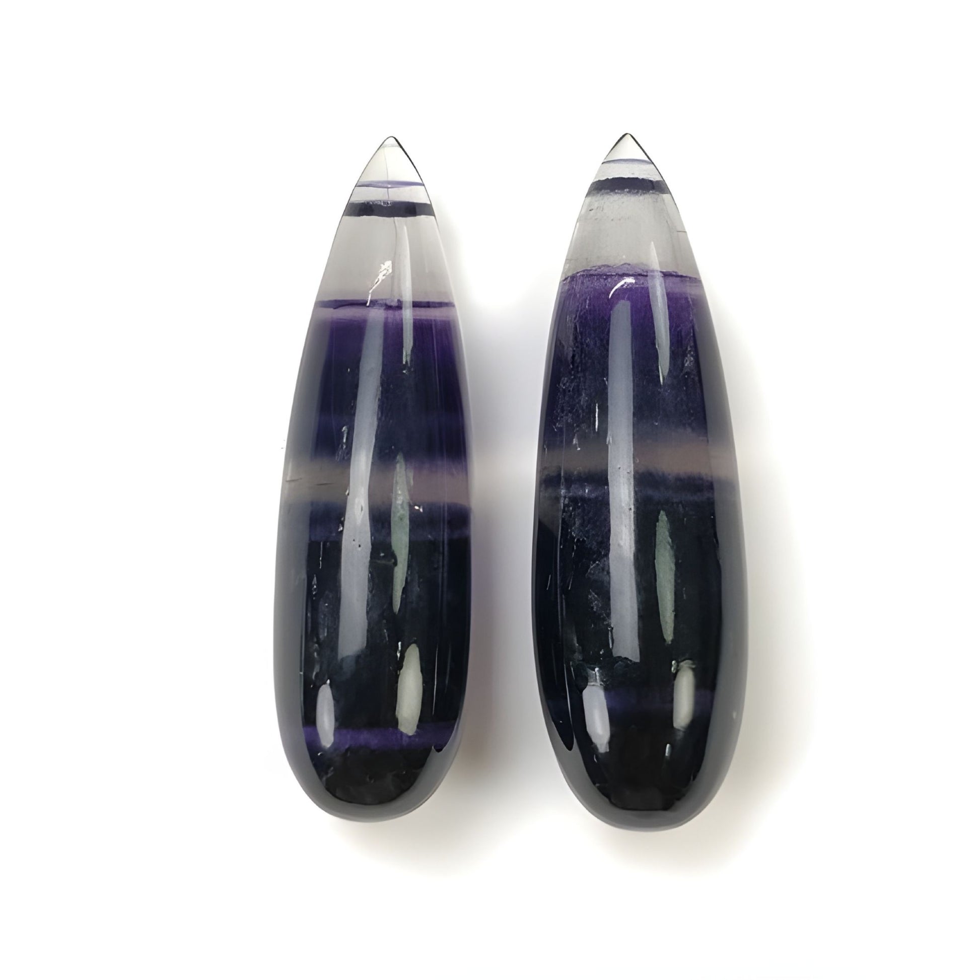 fluorite teardrop cabochon