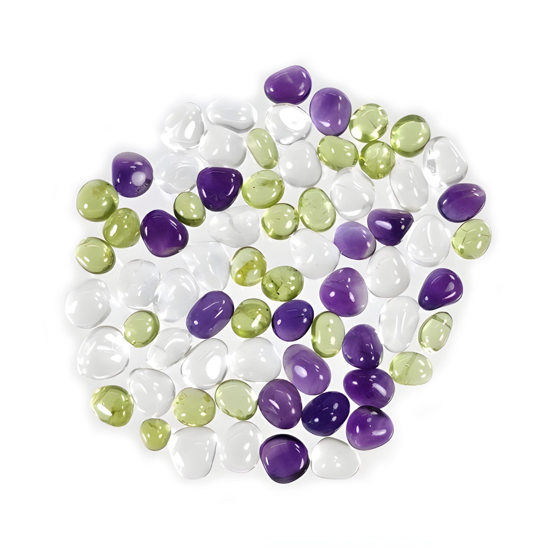 Amethyst, Quartz & Peridot Cabochon Gemstone