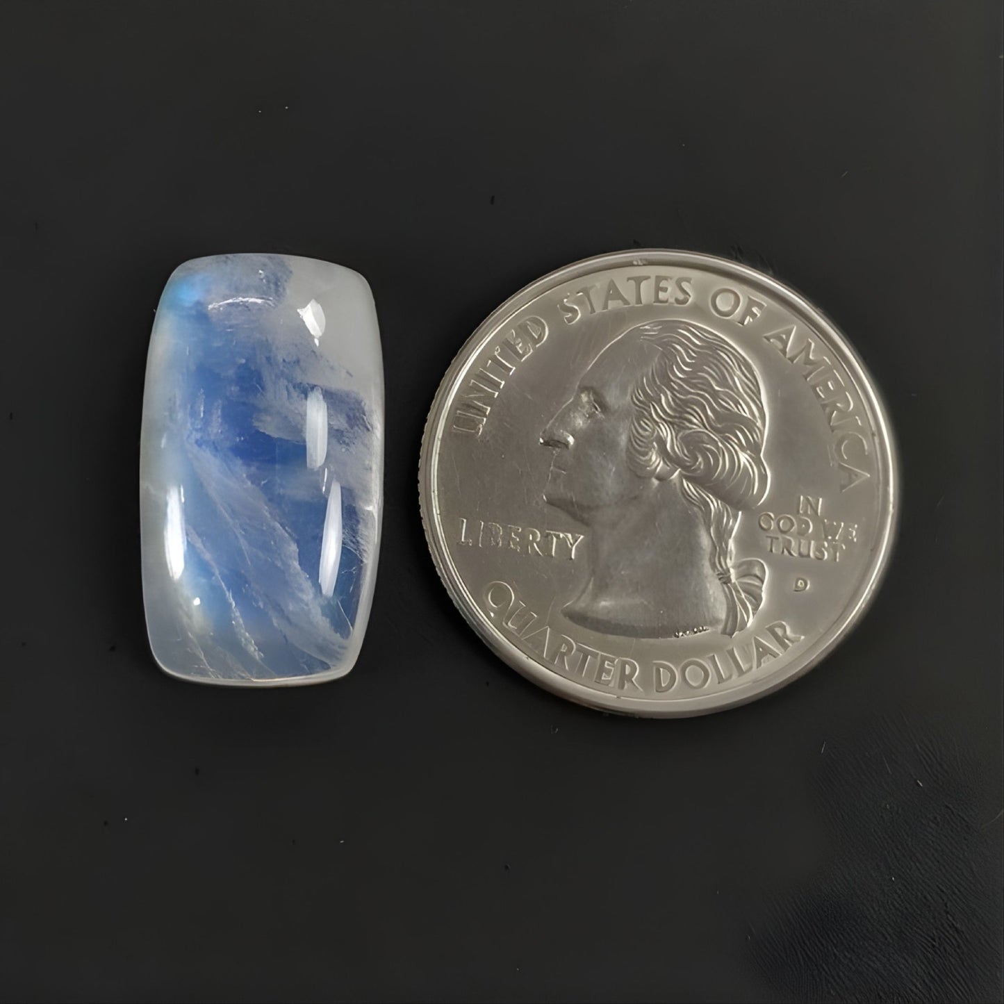 16.55cts Rainbow Moonstone Gemstone Natural Untreated Cabochon Cushion Shape