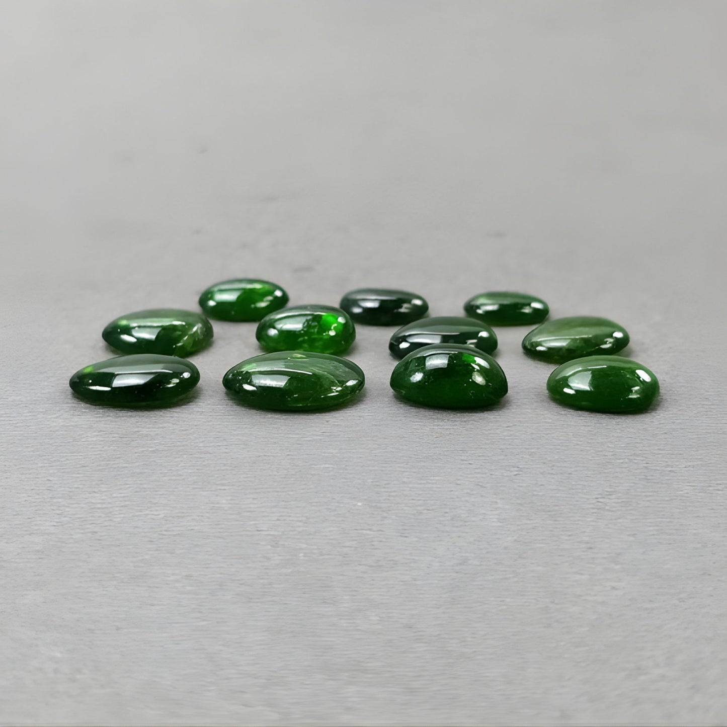 28.55cts Chrome Diopside Gemstone Natural Untreated Cabochon Uneven Shape 11pcs