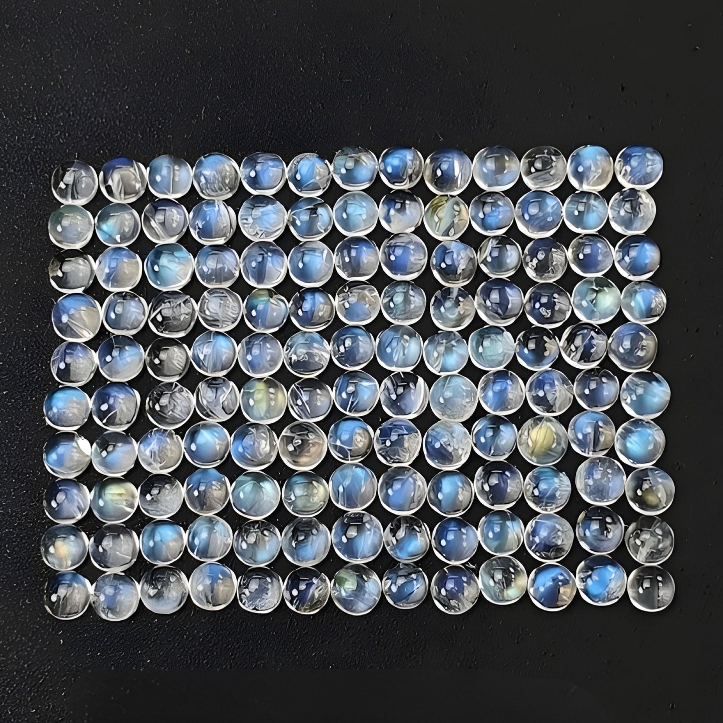 rainbow moonstone round shape cabochon