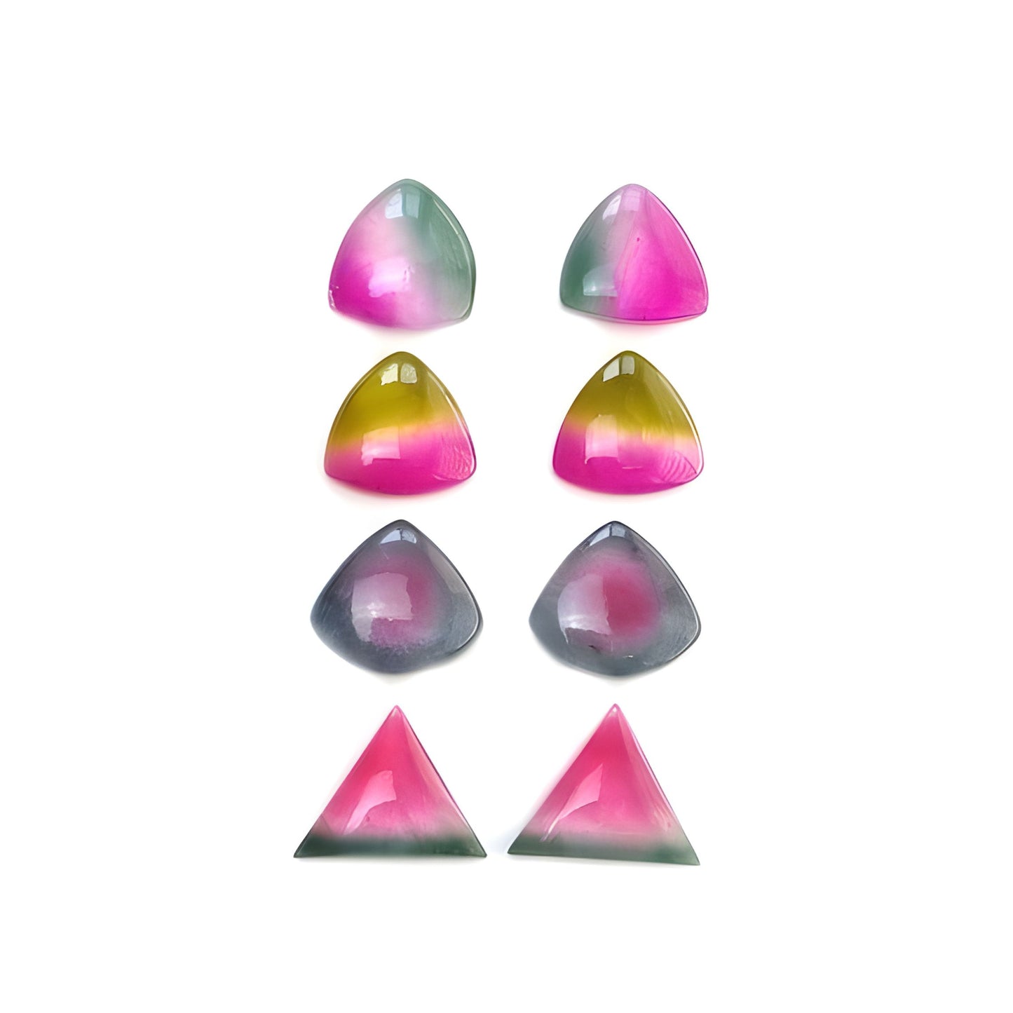 Quartz Doublet  Triangle shape Cabochon