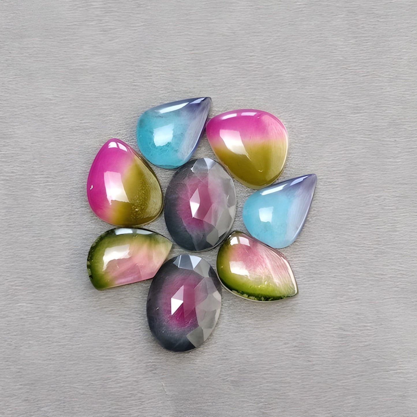 クォーツ ダブルレット ファンシーペアシェイプ カボション