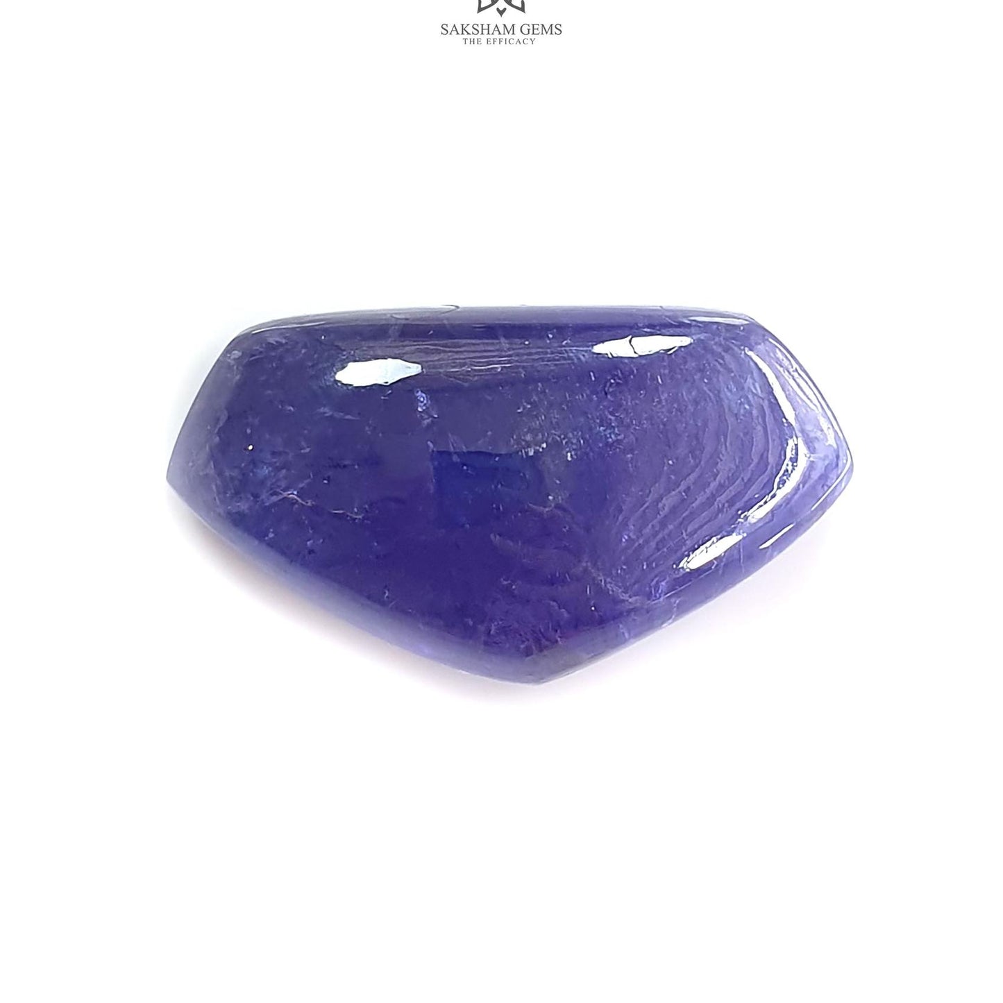 Tanzanite Gemstone Cabochon : 54.20cts Natural Untreated Blue Tanzanite Uneven Shape 18.5*33mm 1pc For Jewelry