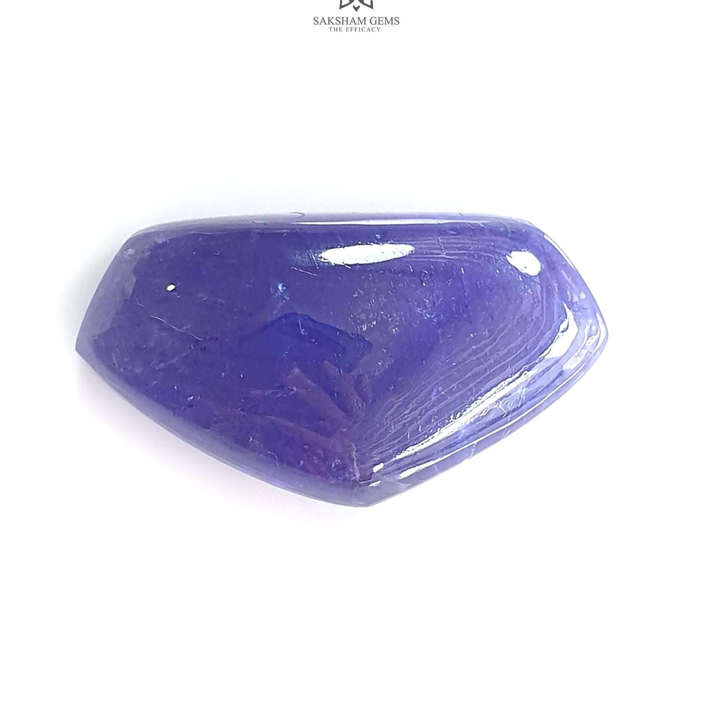 Tanzanite Gemstone Cabochon : 54.20cts Natural Untreated Blue Tanzanite Uneven Shape 18.5*33mm 1pc For Jewelry
