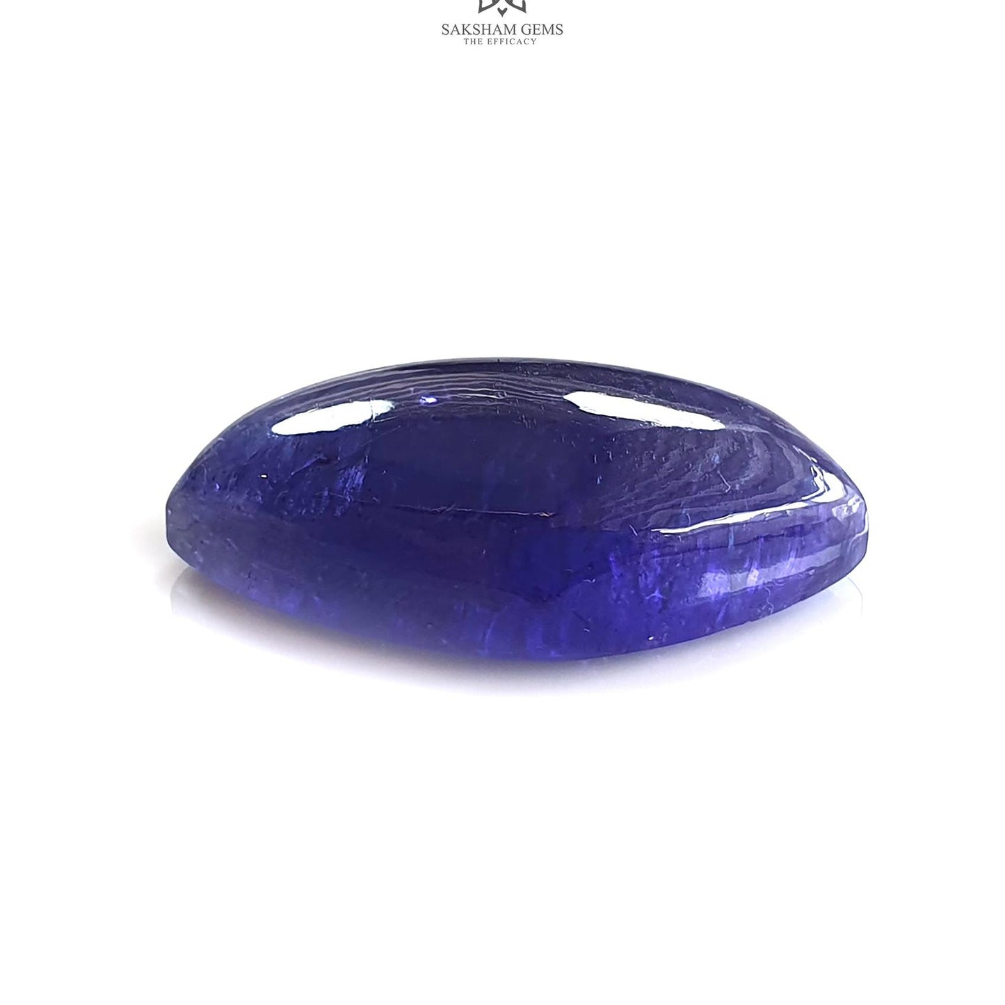 Tanzanite Gemstone Cabochon : 54.20cts Natural Untreated Blue Tanzanite Uneven Shape 18.5*33mm 1pc For Jewelry