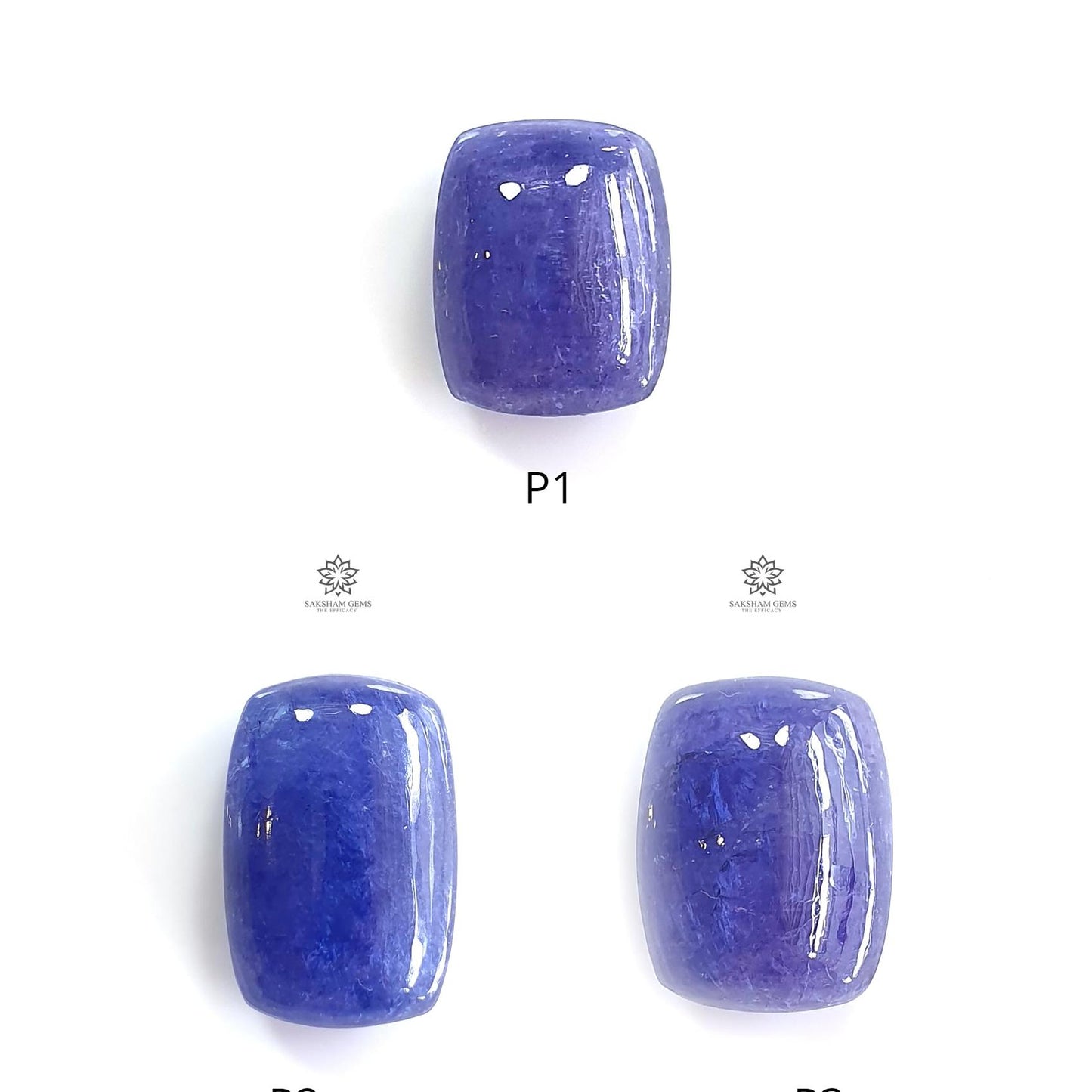 Natural Tanzanite Oval Cabochon : Natural Blue Tanzanite Gemstone Oval Shape