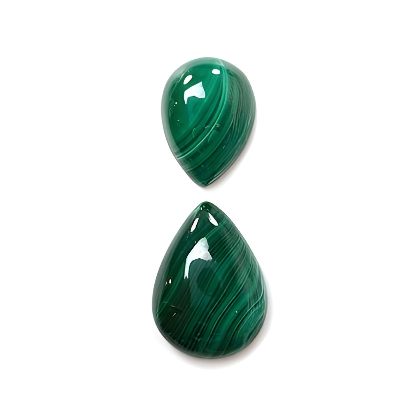 malachite pear shape cabochon