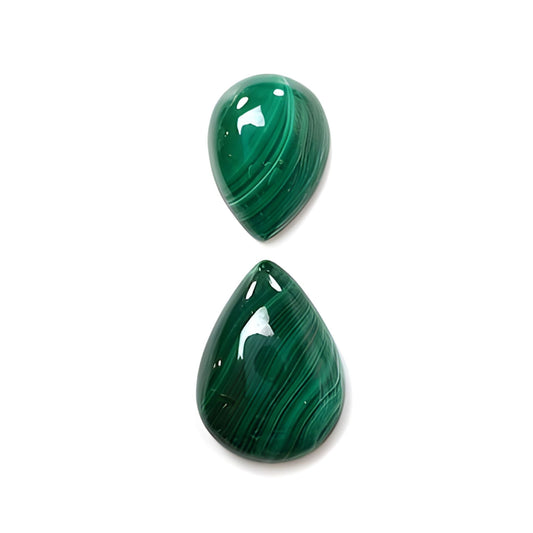 malachite pear shape cabochon