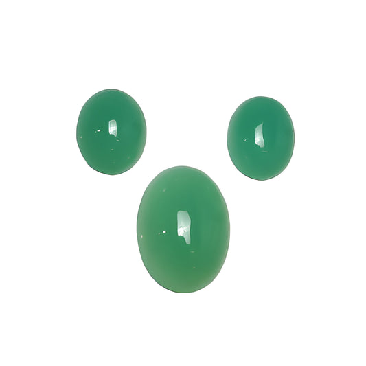 Green Chrysoprase Oval Shape Cabochon