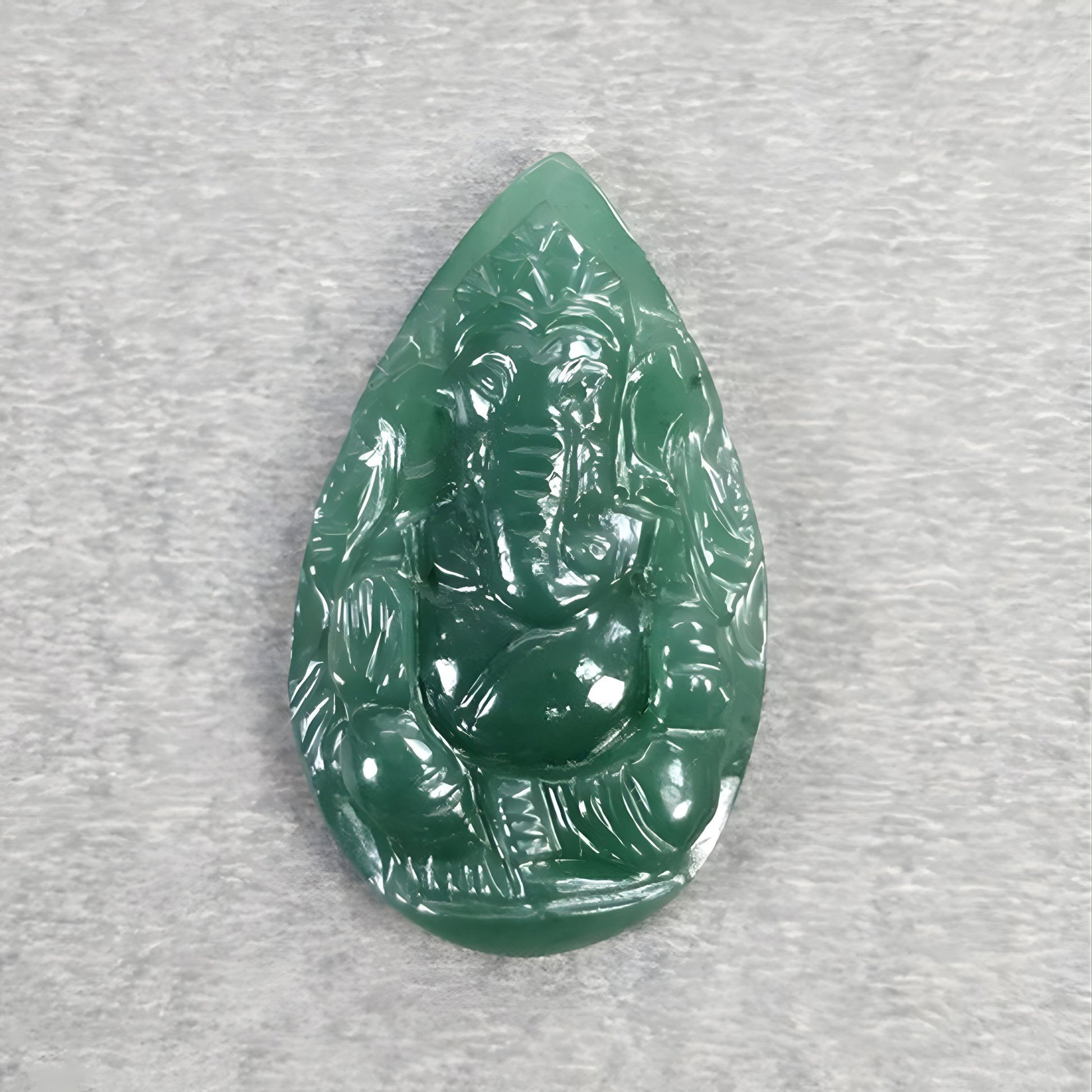 Quartz Gemstone Ganesha Carving