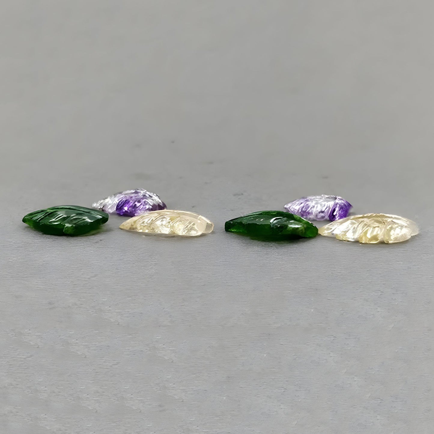 Citrin, Amethystblatt-Schnitzerei