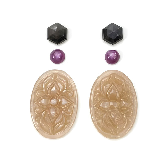 Talla de gema de piedra lunar