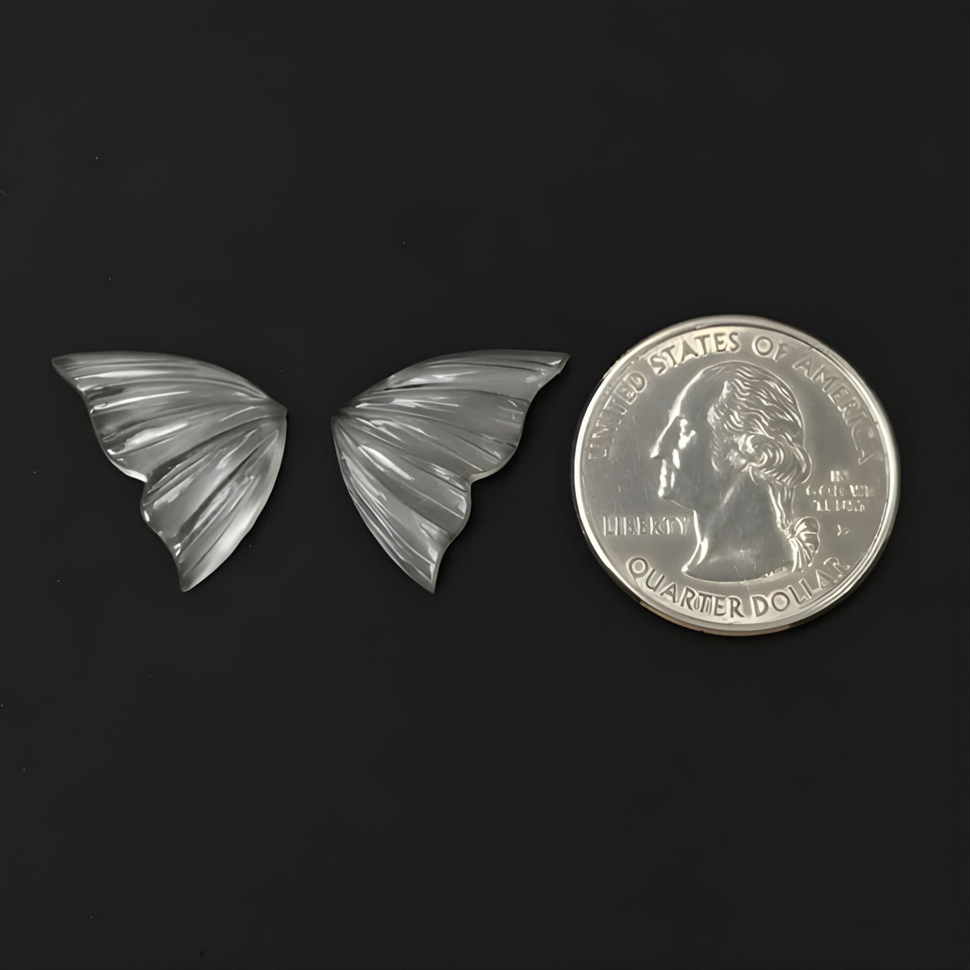 Gray Moonstone Gemstone Butterfly