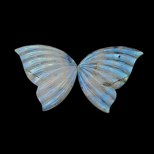 rainbow moonstone butterfly carving