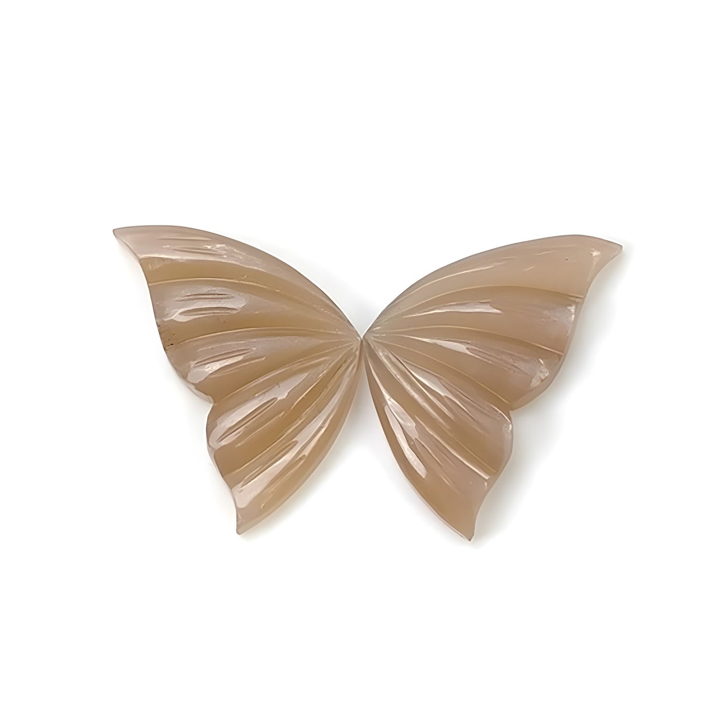 moonstone butterfly shape carving