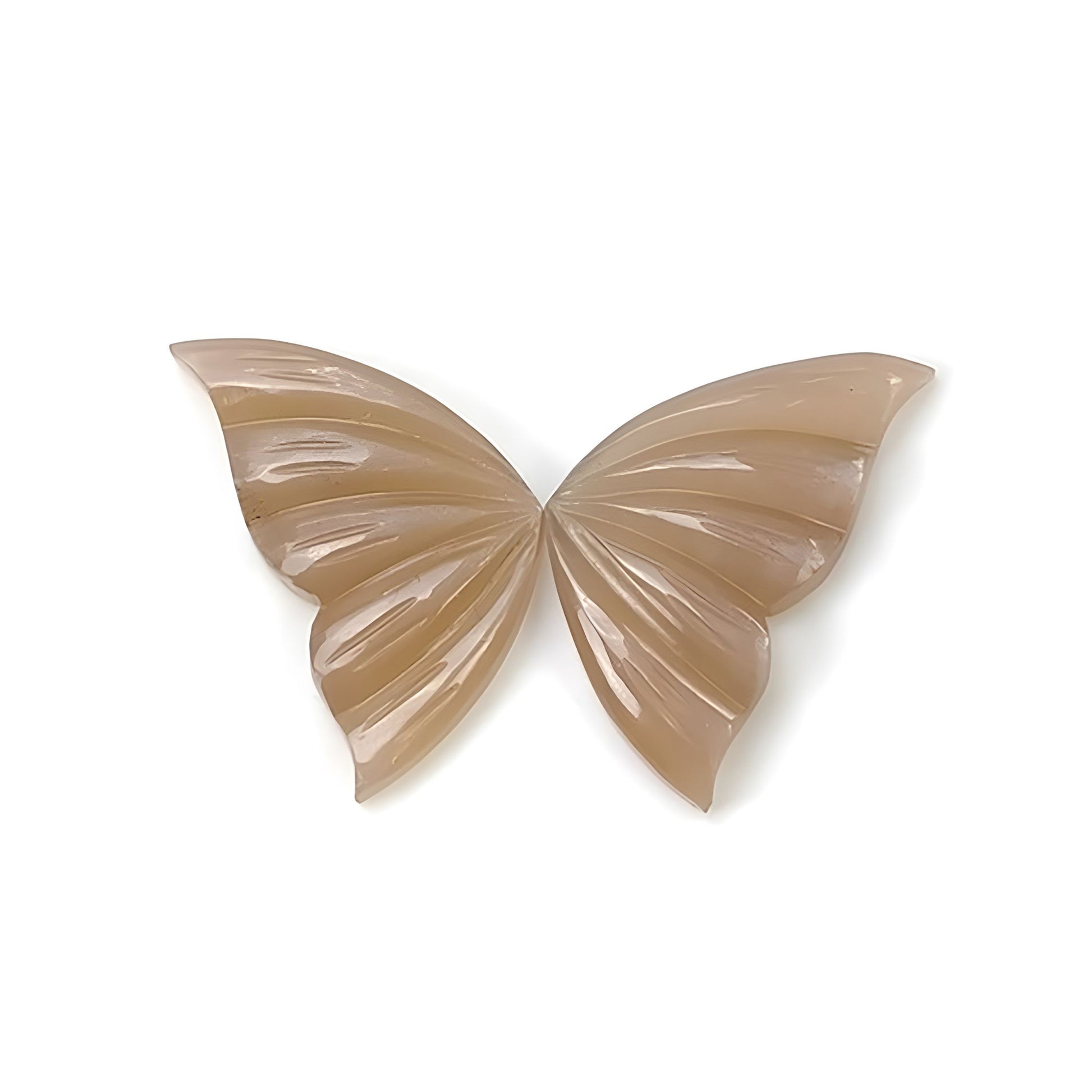 moonstone butterfly shape carving