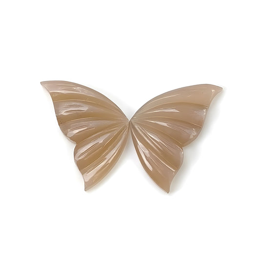 moonstone butterfly shape carving