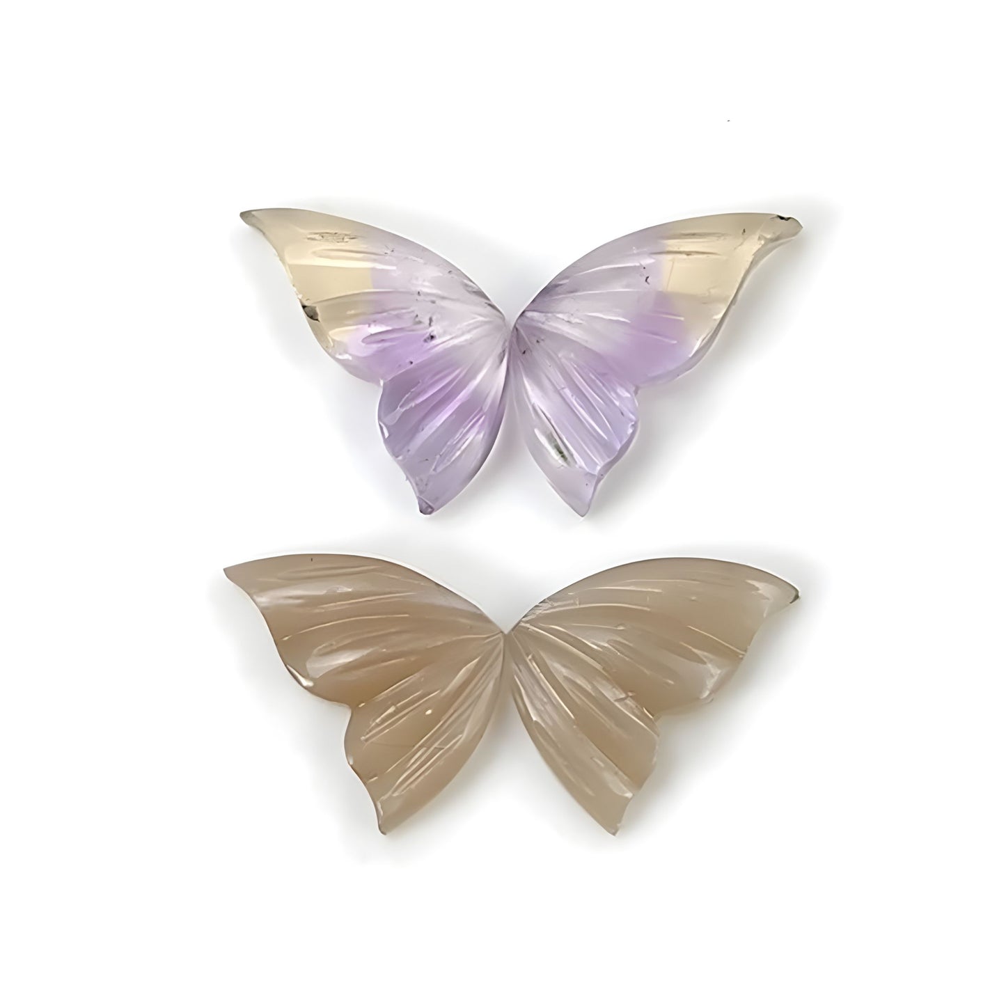 Ametrine, Moonstone Butterfly Shape Carving
