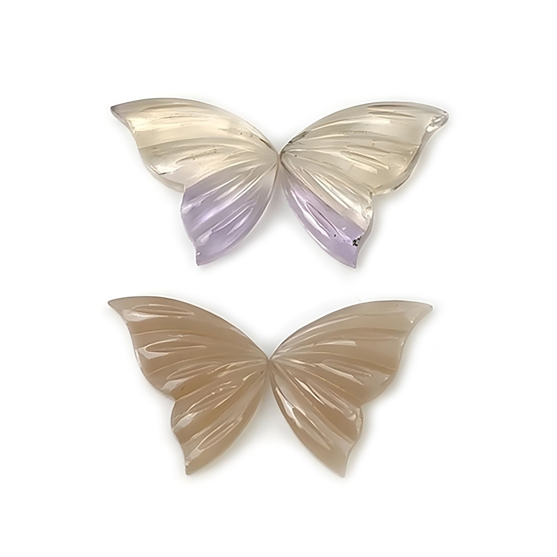 Ametrine & Moonstone Butterfly Shape carving