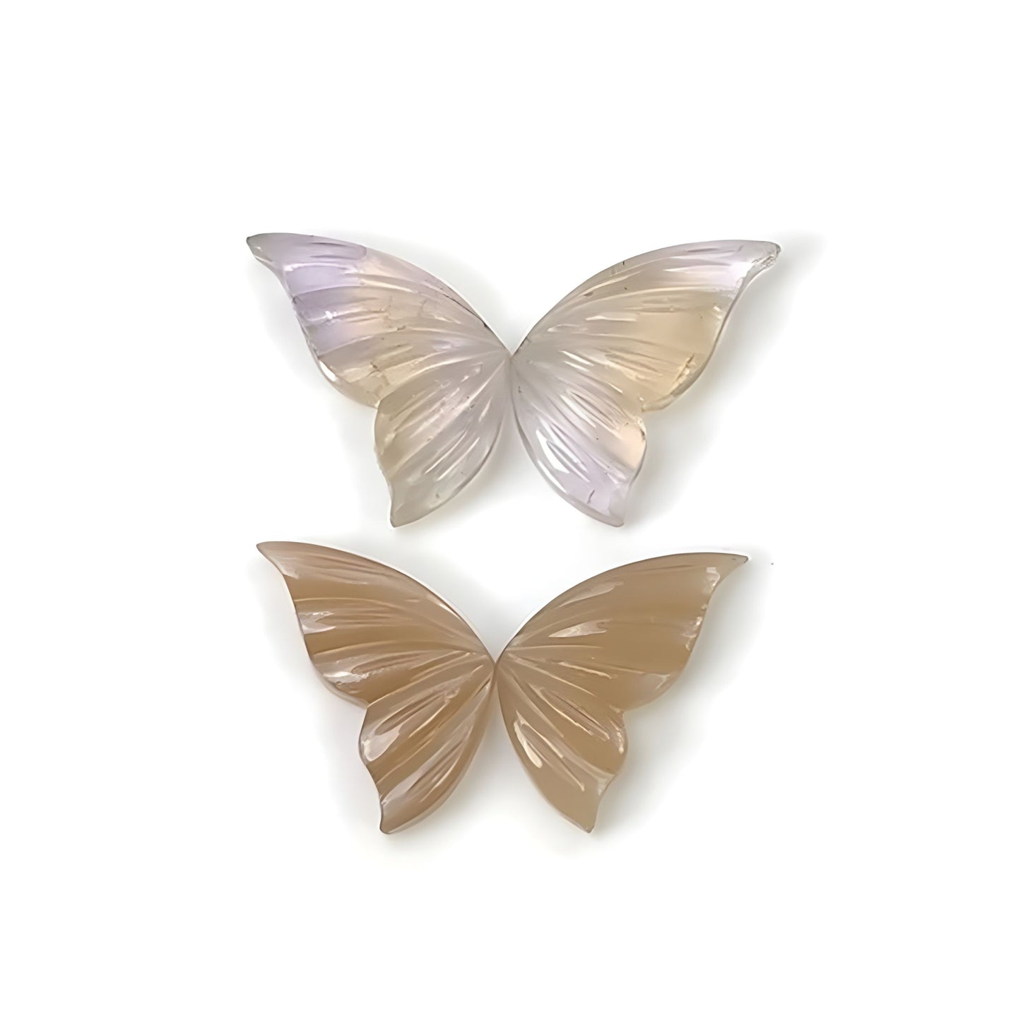 Ametrine, Moonstone Butterfly Shape Carving