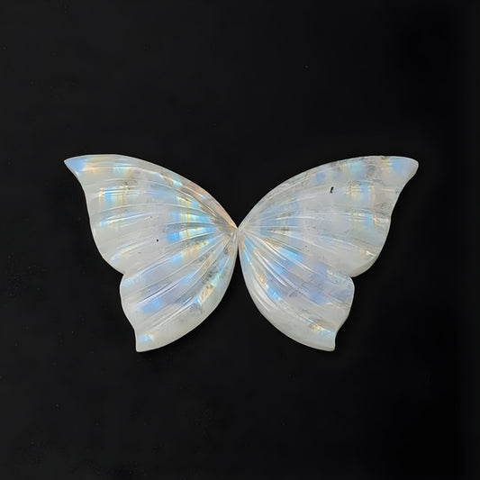 rainbow moonstone butterfly shape carving