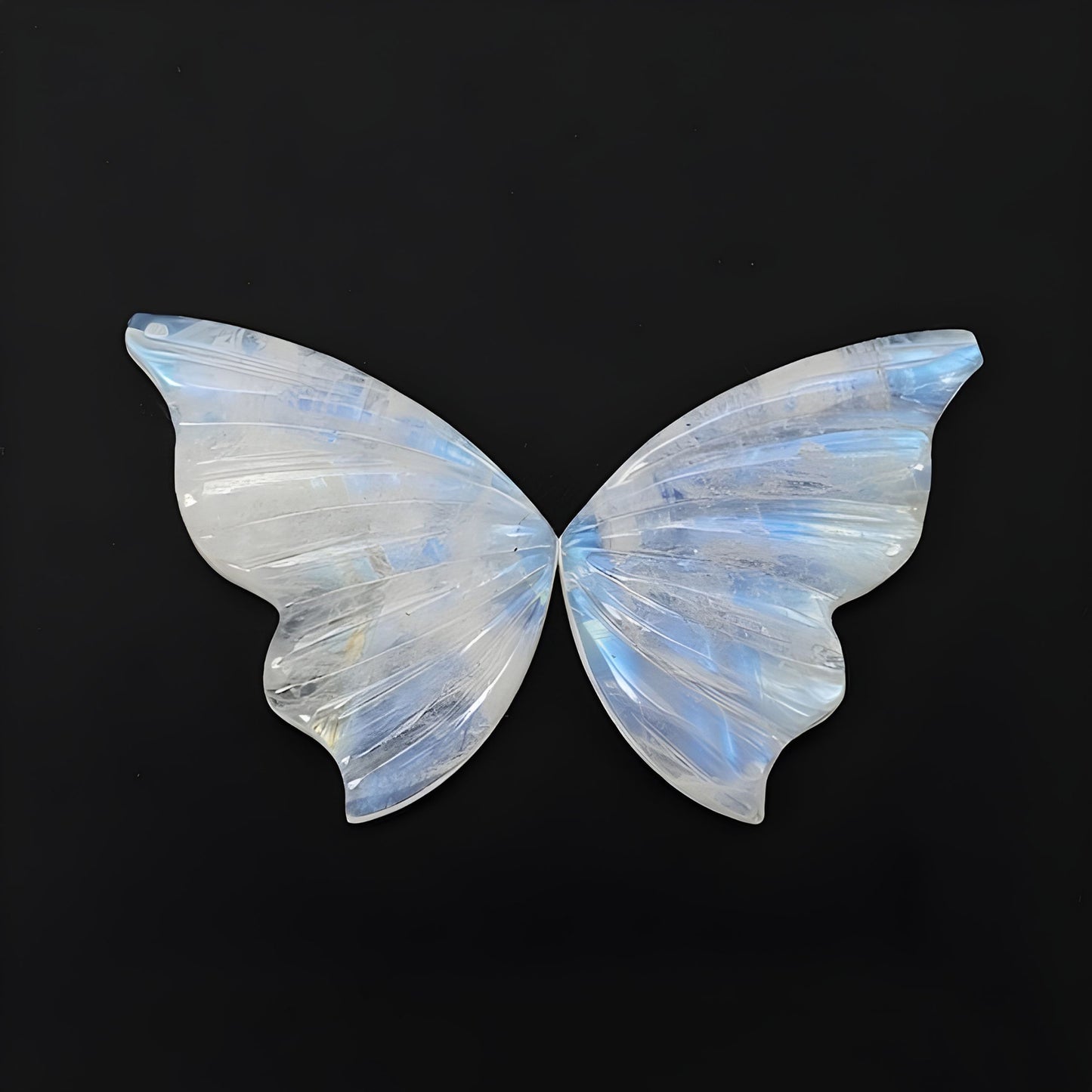 moonstone butterfly shape carving