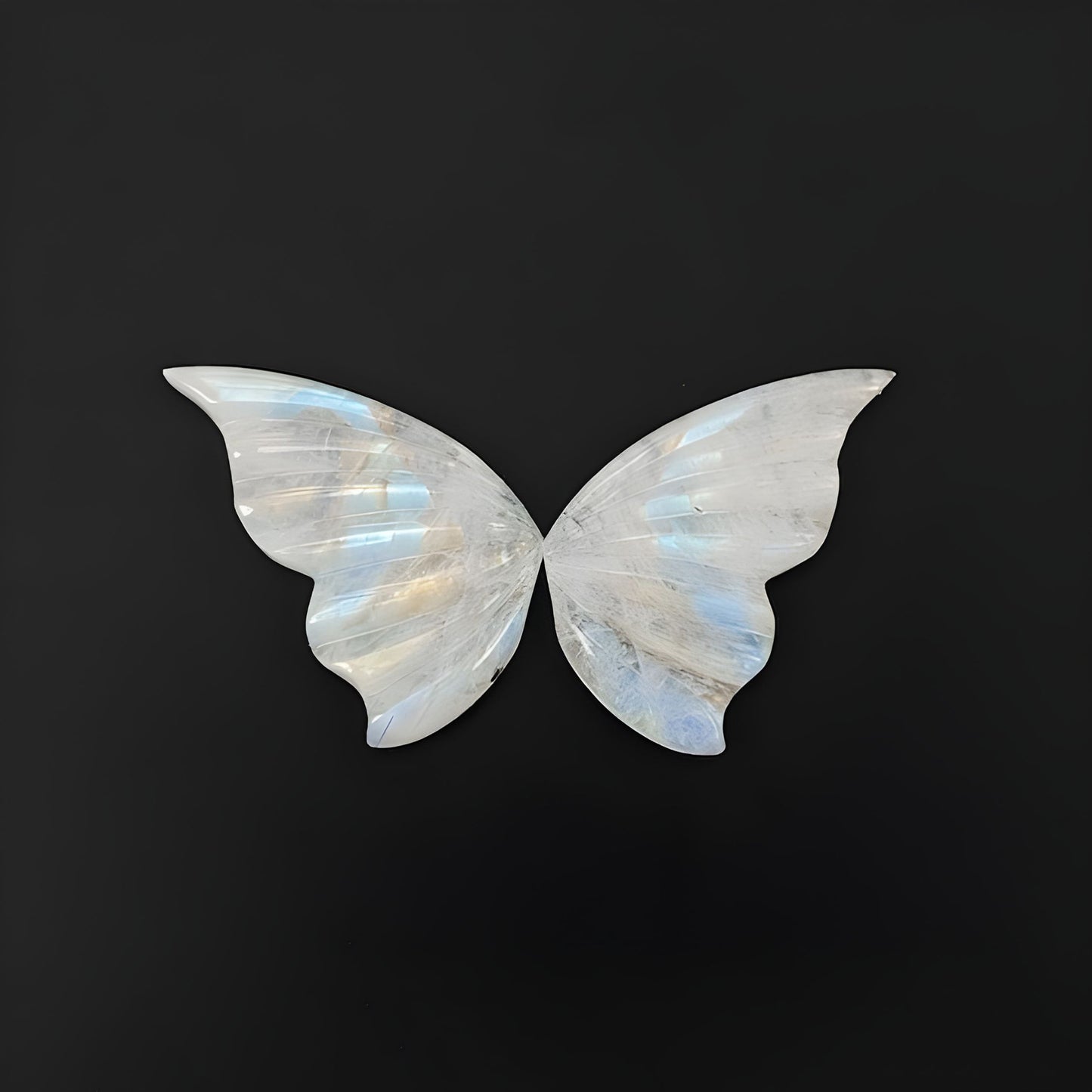 moonstone butterfly shape carving