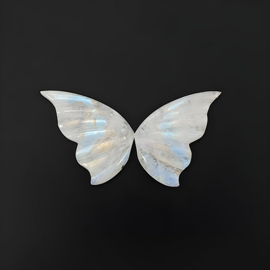 moonstone butterfly shape carving