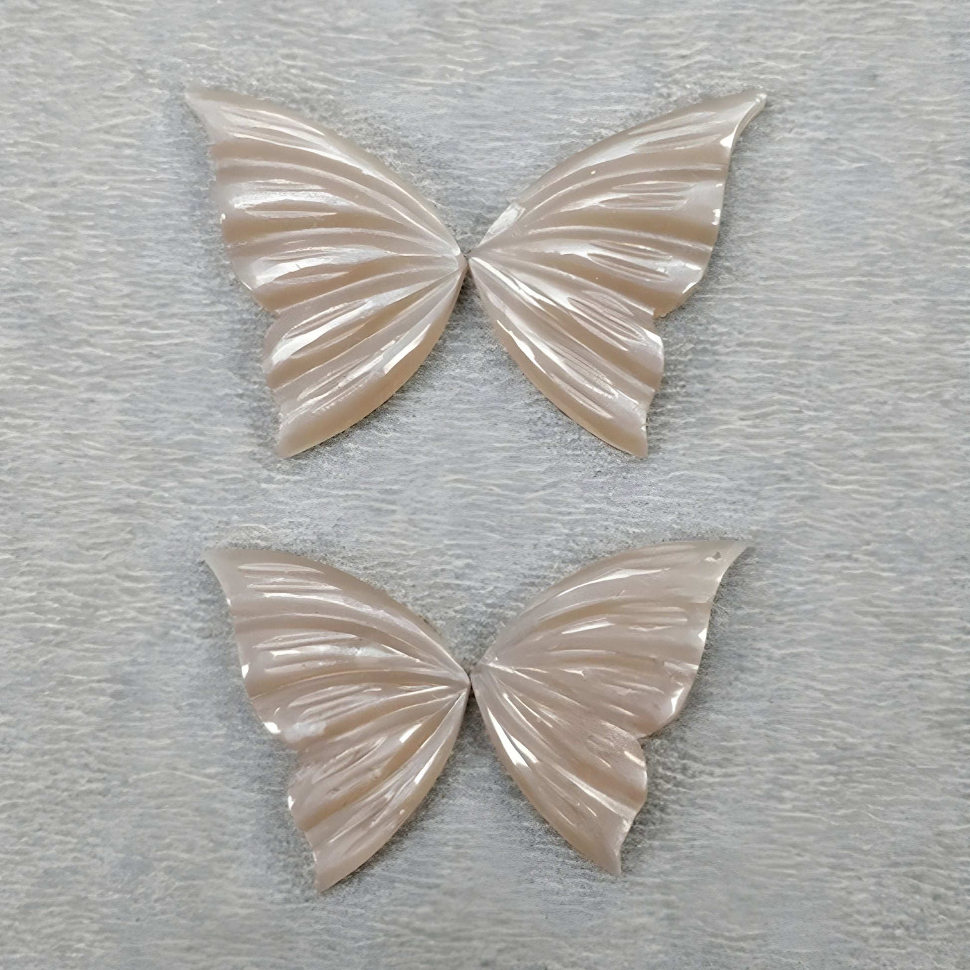 moonstone butterfly shape carving