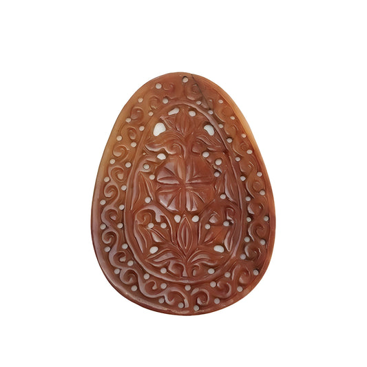 Quartz oval shape carving