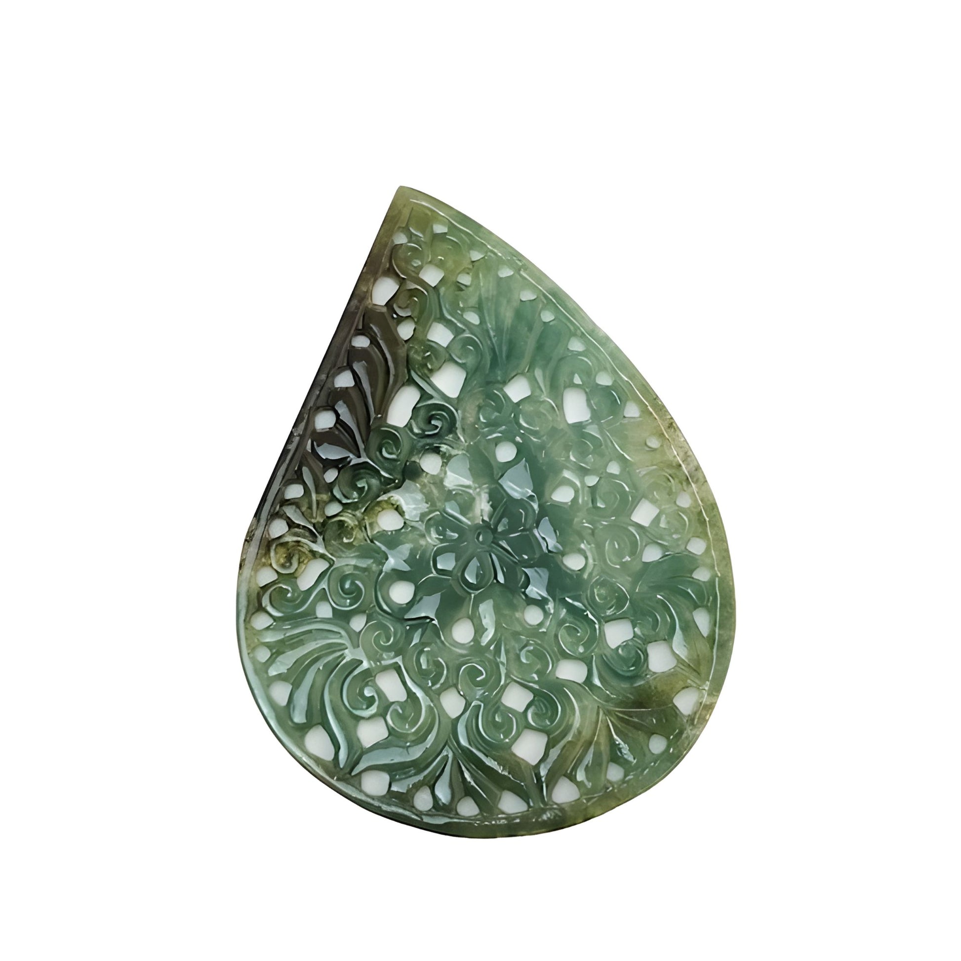 quartz pear shape carving