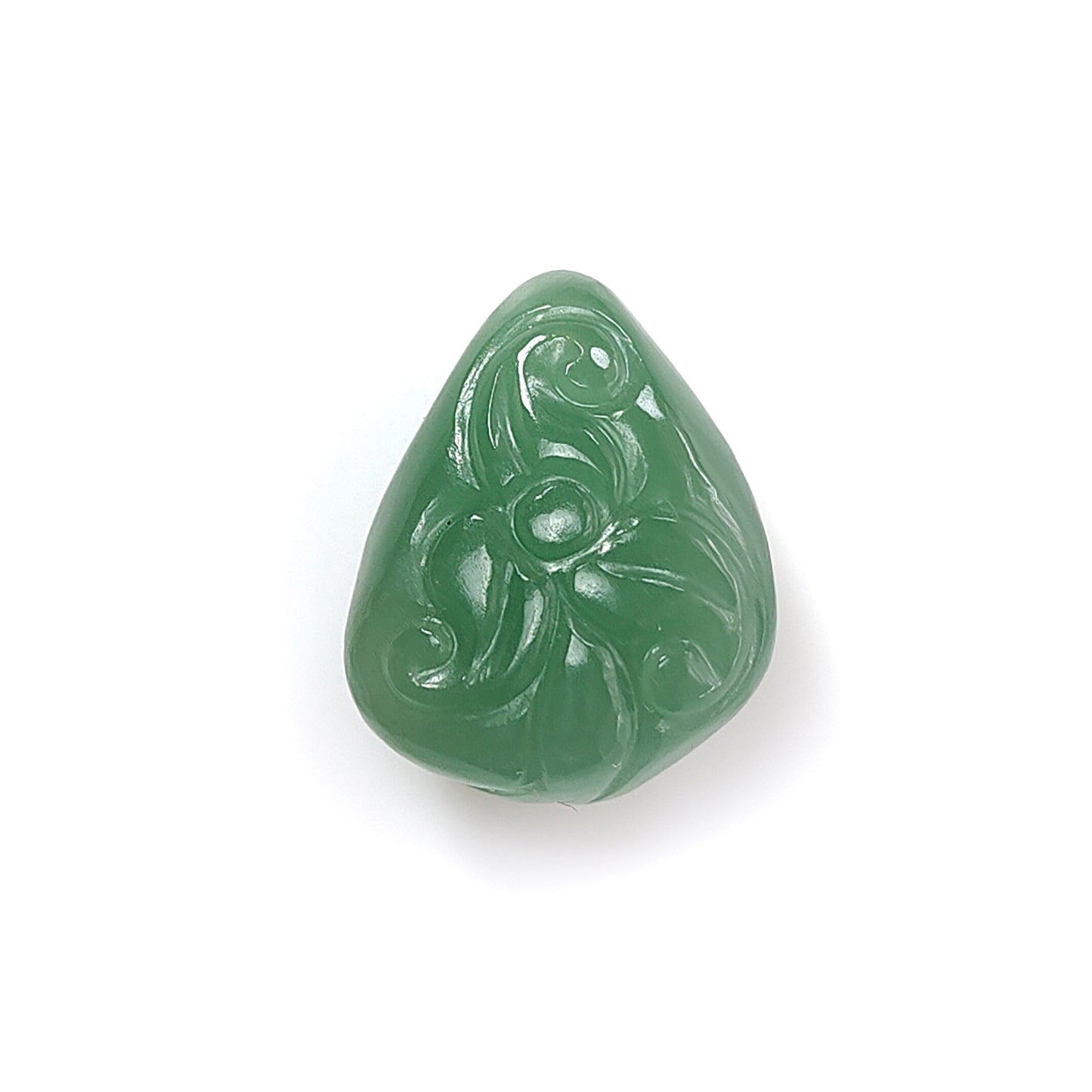 18.40cts Natural Untreated Green Quartz Gemstone Carving Fancy Shape