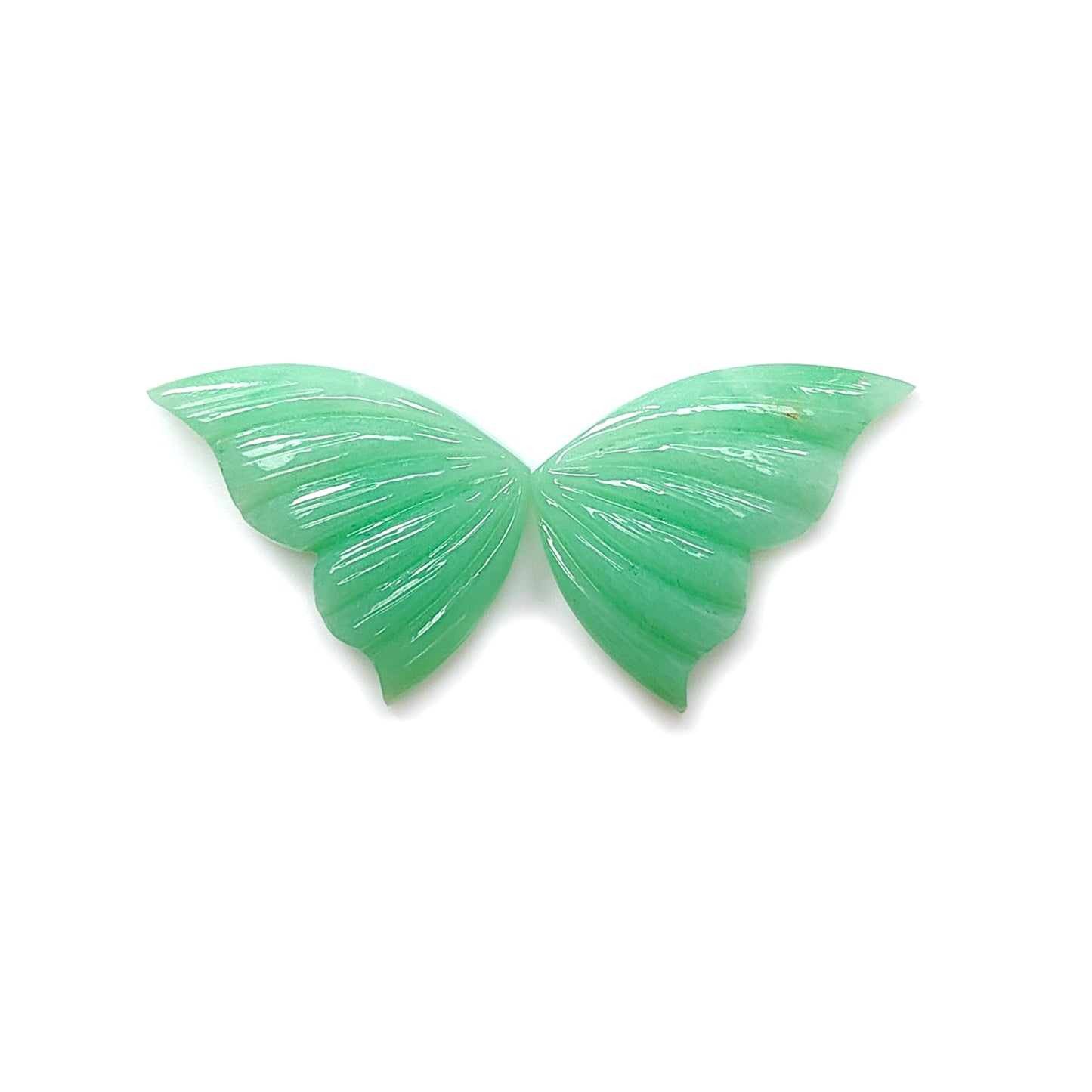 Chrysoprase Butterfly Shape Carving