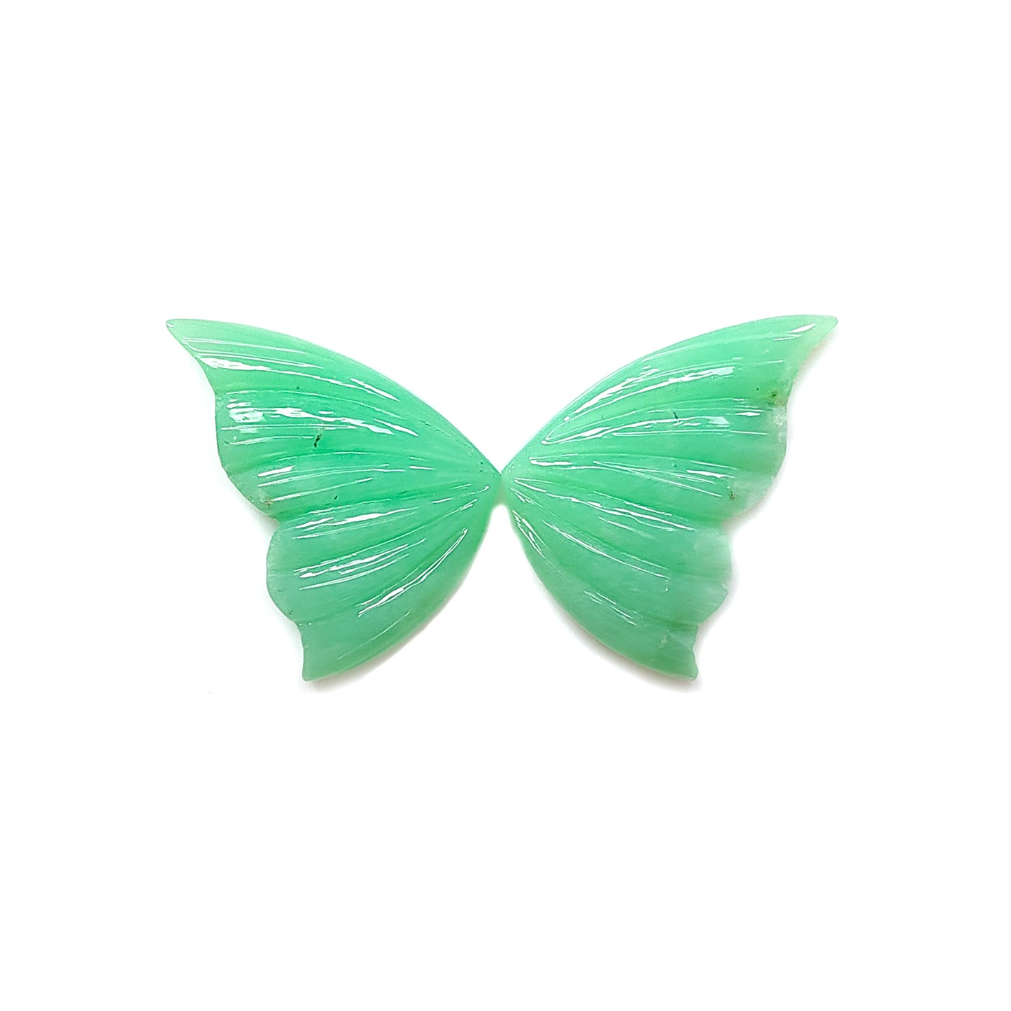 Chrysoprase Butterfly Shape Carving