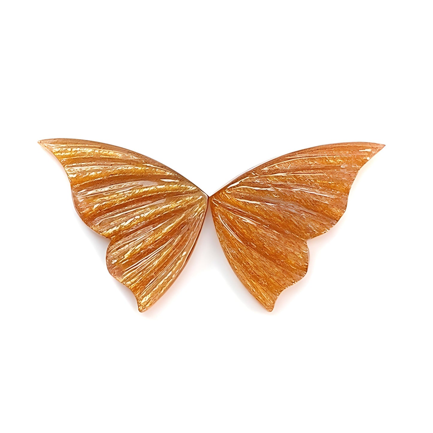 Moonstone butterfly shape carving