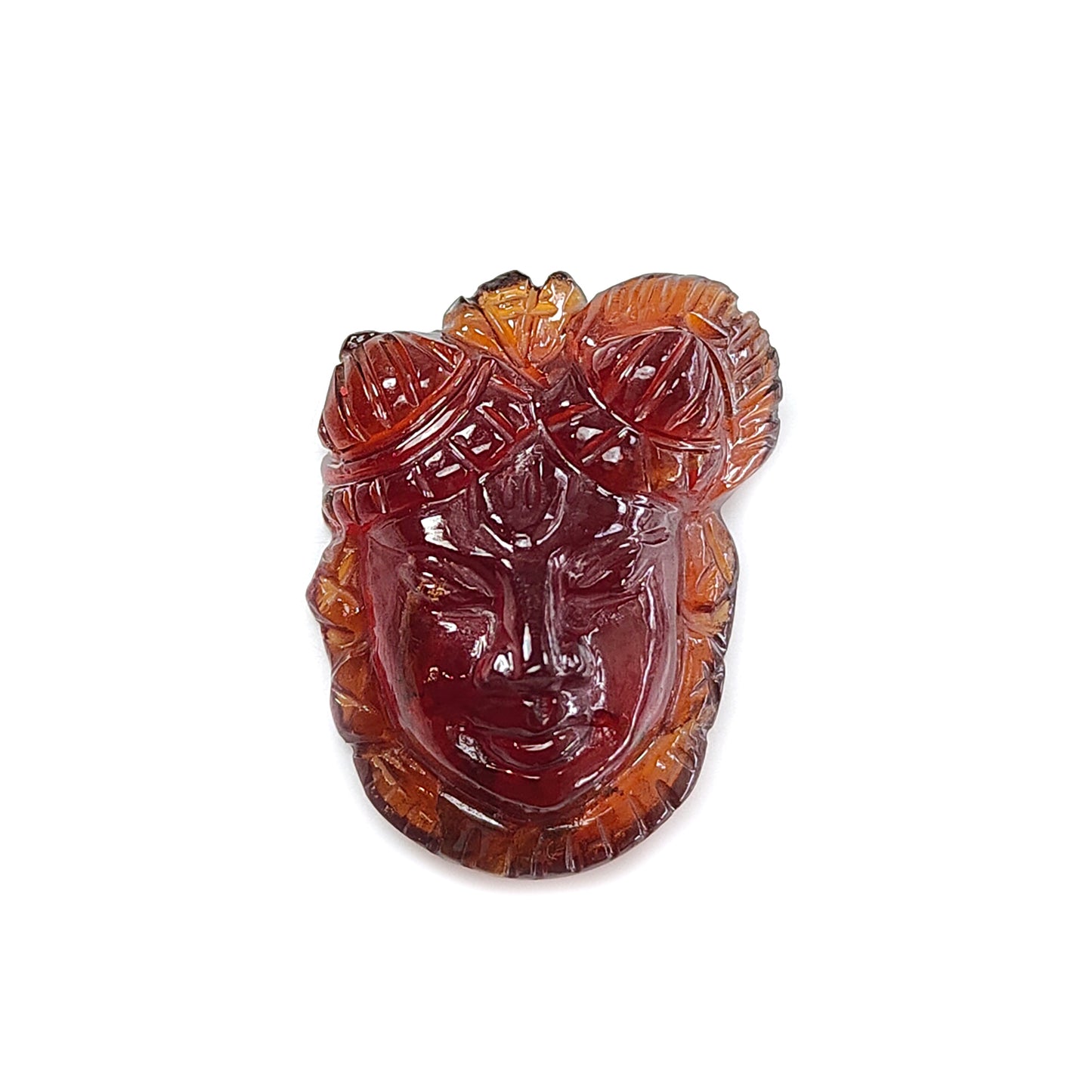 Hessonite Garnet Carving Lord Shrinathji
