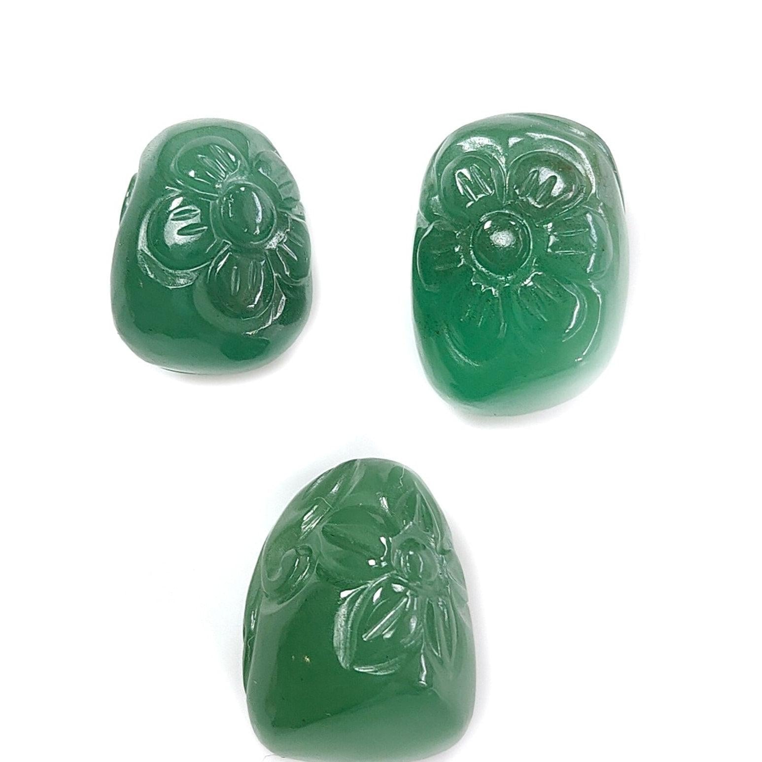 Green Quartz Gemstone Carving 43.40cts