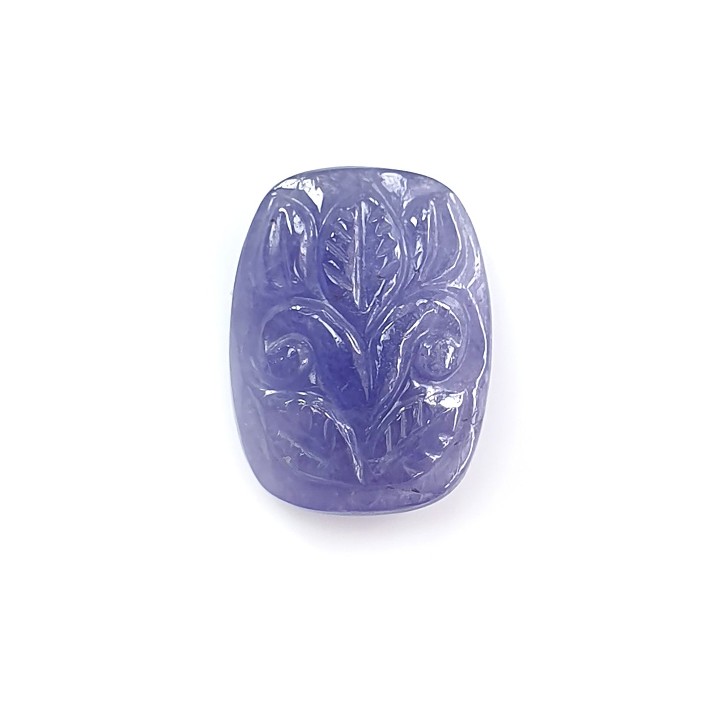 tanzanite cushion shape carving