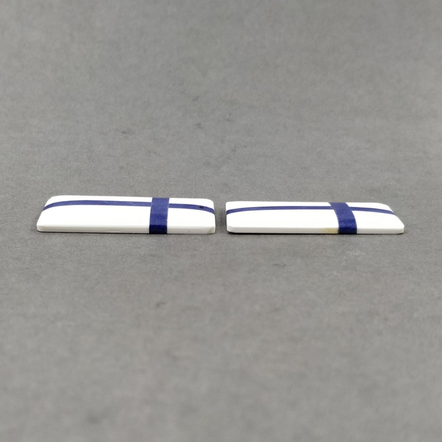 40.40cts Finland National Flag Exclusive Synthetic Stone Baguette Shape Pair