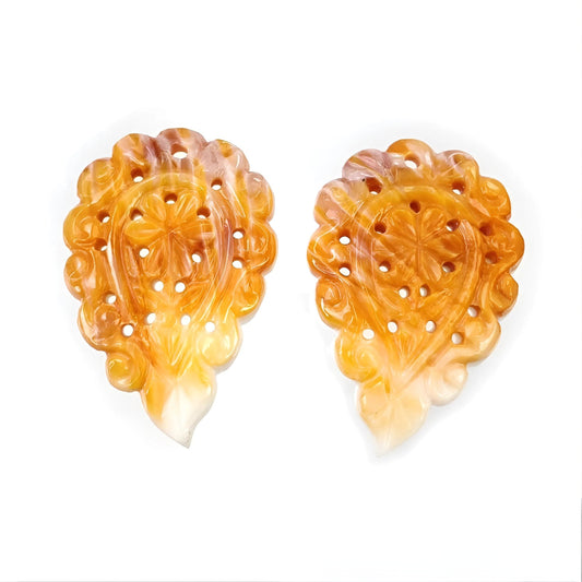 mother of pearl leaves carving